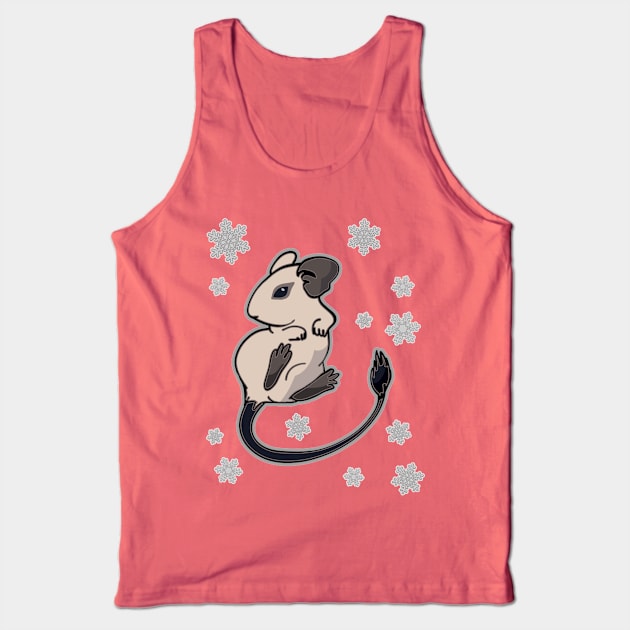 Degu Snowflakes Winter Tank Top by Mystical_Illusion